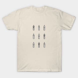 Nine Dip Pen Nibs (Natural White) T-Shirt